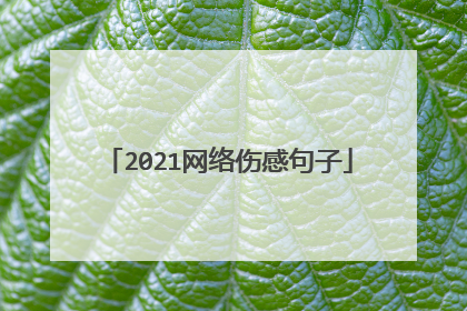 2021网络伤感句子