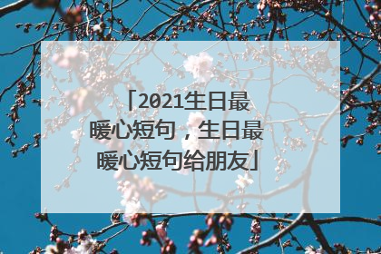 2021生日最暖心短句，生日最暖心短句给朋友
