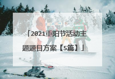 2021重阳节活动主题题目方案【5篇】