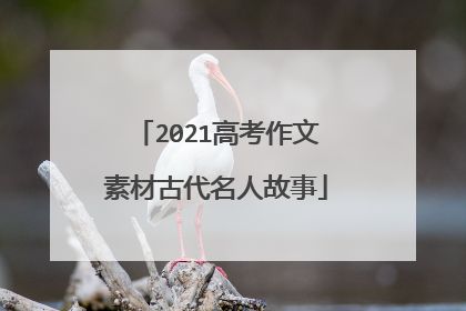 2021高考作文素材古代名人故事