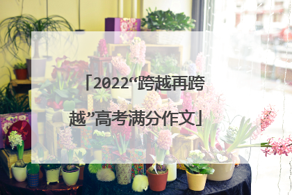 2022“跨越再跨越”高考满分作文