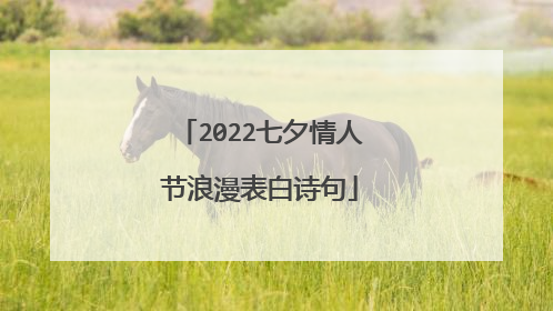 2022七夕情人节浪漫表白诗句