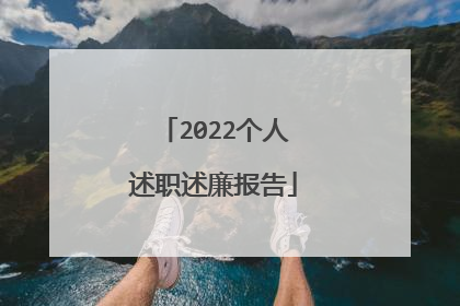 2022个人述职述廉报告