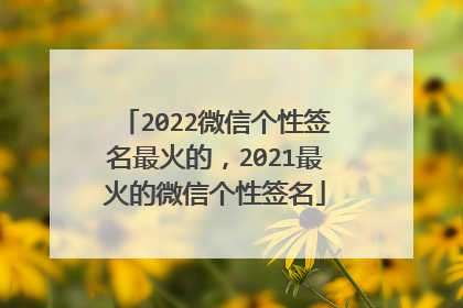 2022微信个性签名最火的,2021最火的微信个性签名