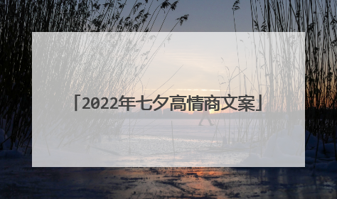2022年七夕高情商文案