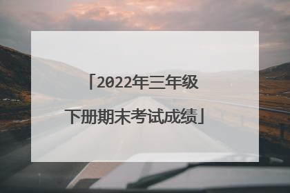 2022年三年级下册期末考试成绩