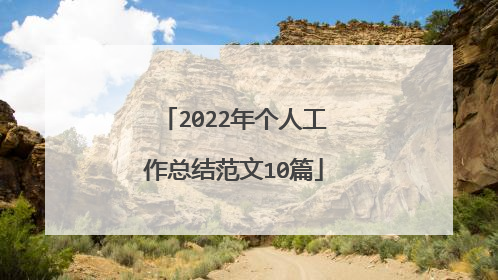 2022年个人工作总结范文10篇