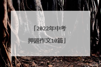 2022年中考押题作文10篇