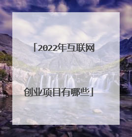 2022年互联网创业项目有哪些
