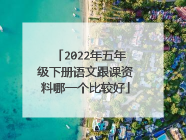 2022年五年级下册语文跟课资料哪一个比较好