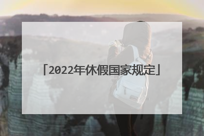 2022年休假国家规定
