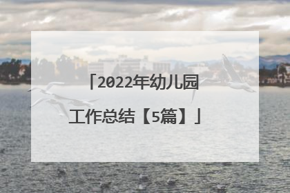 2022年幼儿园工作总结【5篇】
