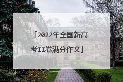 2022年全国新高考II卷满分作文