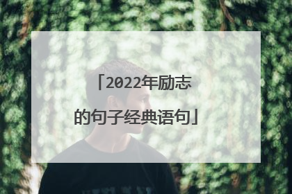 2022年励志的句子经典语句