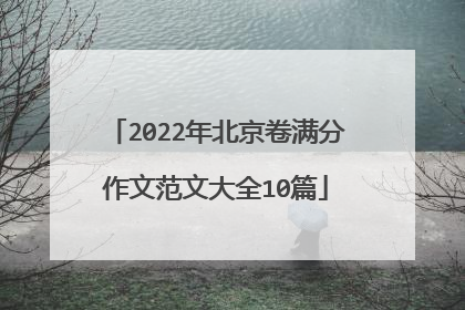 2022年北京卷满分作文范文大全10篇