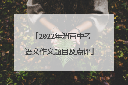 2022年渭南中考语文作文题目及点评