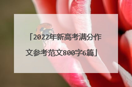 2022年新高考满分作文参考范文800字6篇