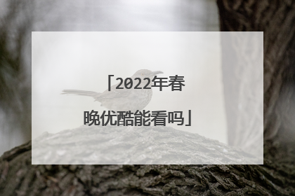 2022年春晚优酷能看吗