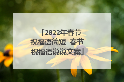 2022年春节祝福语简短 春节祝福语说说文案