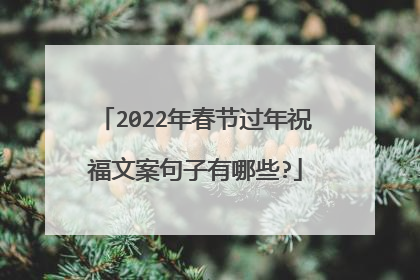 2022年春节过年祝福文案句子有哪些?