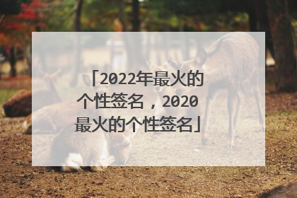 2022年最火的个性签名,2020最火的个性签名