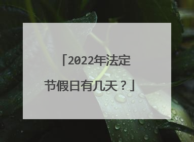 2022年法定节假日有几天？