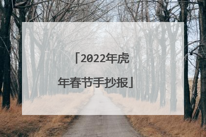 2022年虎年春节手抄报