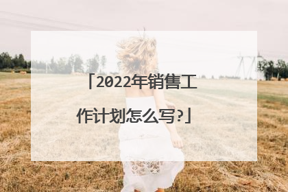 2022年销售工作计划怎么写?
