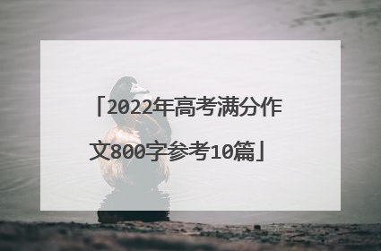 2022年高考满分作文800字参考10篇