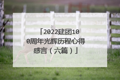 2022建团100周年光辉历程心得感言(六篇)