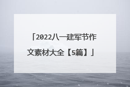 2022八一建军节作文素材大全【5篇】
