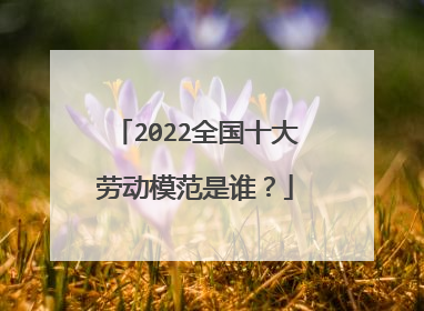 2022全国十大劳动模范是谁?