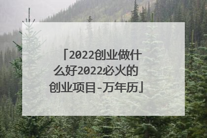2022创业做什么好2022必火的创业项目-万年历