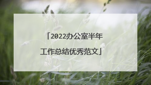 2022办公室半年工作总结优秀范文