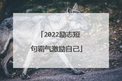 2022励志短句霸气激励自己