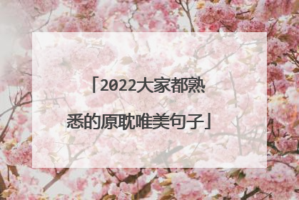 2022大家都熟悉的原耽唯美句子