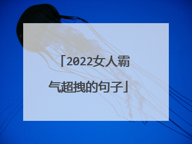 2022女人霸气超拽的句子