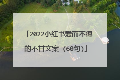 2022小红书爱而不得的不甘文案 (60句)
