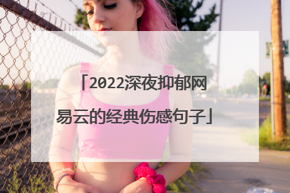 2022深夜抑郁网易云的经典伤感句子