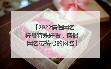 2022情侣网名符号特殊好看，情侣网名带符号的网名