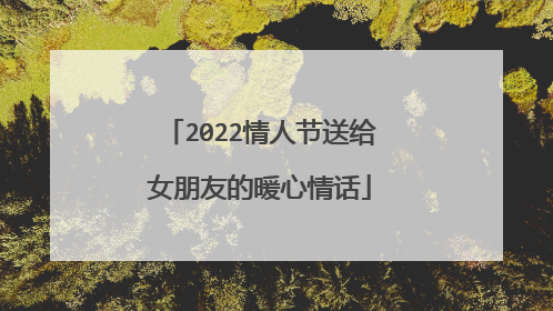 2022情人节送给女朋友的暖心情话