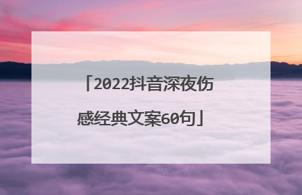 2022抖音深夜伤感经典文案60句