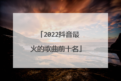 2022抖音最火的歌曲前十名