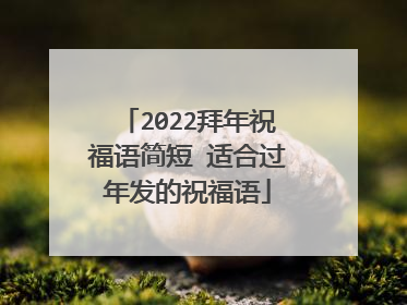 2022拜年祝福语简短 适合过年发的祝福语