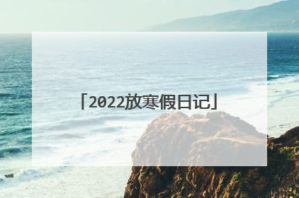 2022放寒假日记