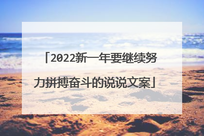 2022新一年要继续努力拼搏奋斗的说说文案