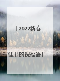 2022新春佳节的祝福语