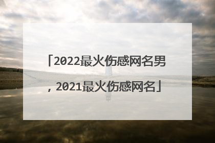 2022最火伤感网名男，2021最火伤感网名