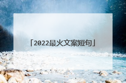 2022最火文案短句