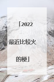 2022最近比较火的梗